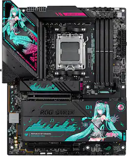 ASUS - ROG STRIX X870E-H (Socket AM5) AMD X870E ATX DDR5 Wi-Fi 7 Motherboard - HATSUNE MIKU EDITION