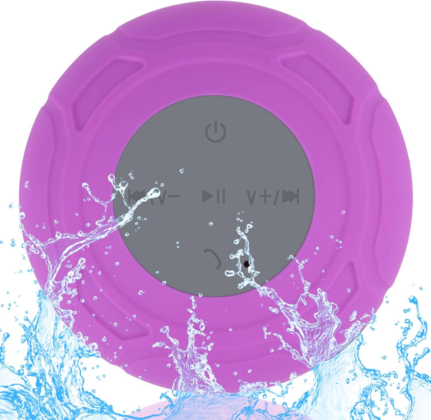 ACJPR - Waterproof Bluetooth Shower Speaker w/ Suction Cup & Mic – Purple