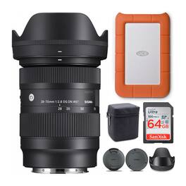 Sigma - 28-70mm f/2.8 DG DN Contemporary Lens for Sony with Rugged Mini 1TB Bundle