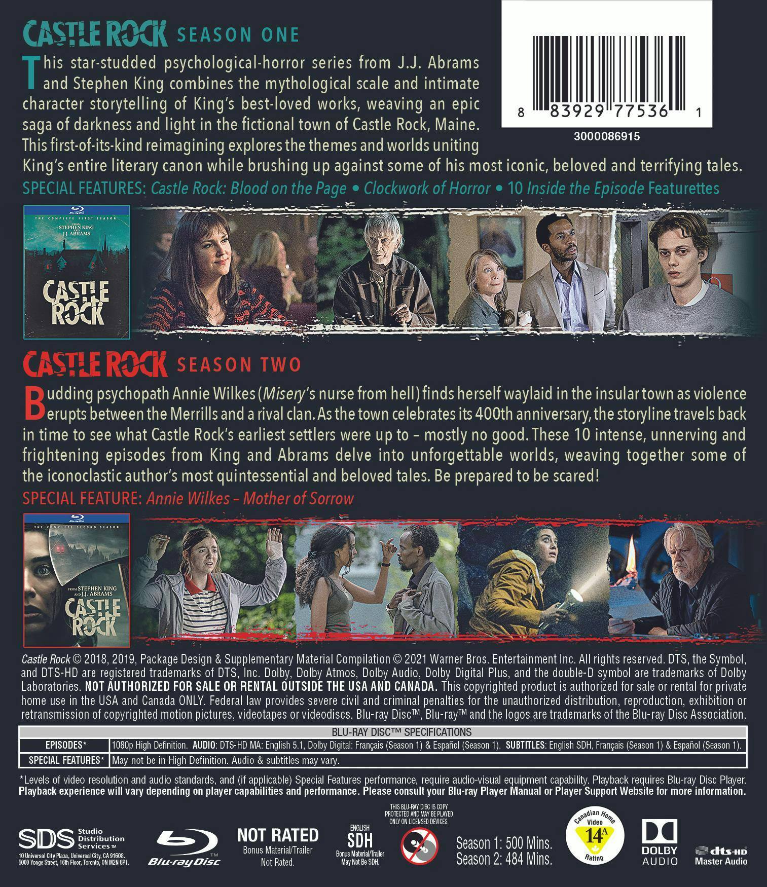 Angle. Castle Rock: The Complete Series (Box Set) [Blu-ray].