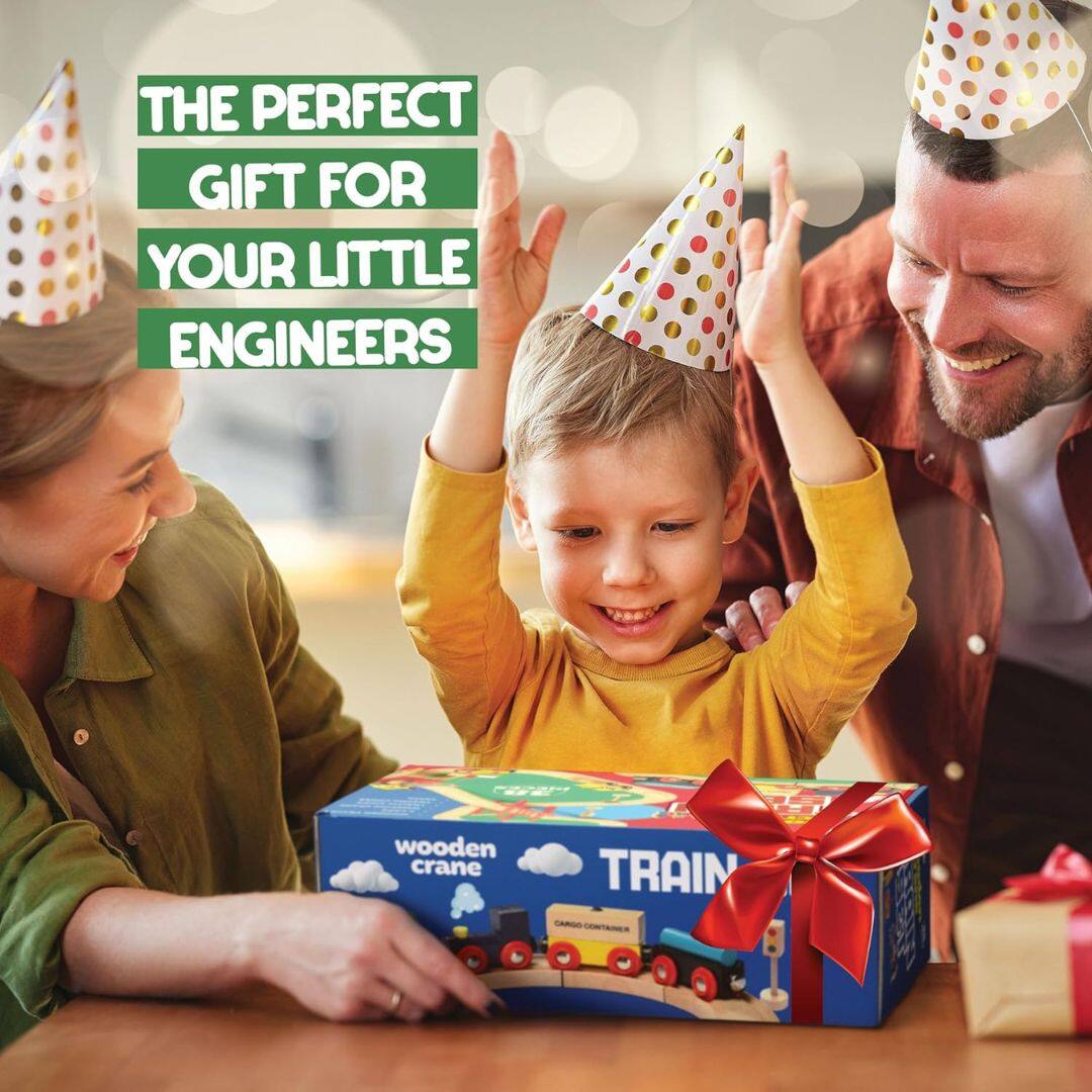 THE PERFECT GIFT FOR YOUR LITTLE ENGINEERS

wooden crane TRAIN