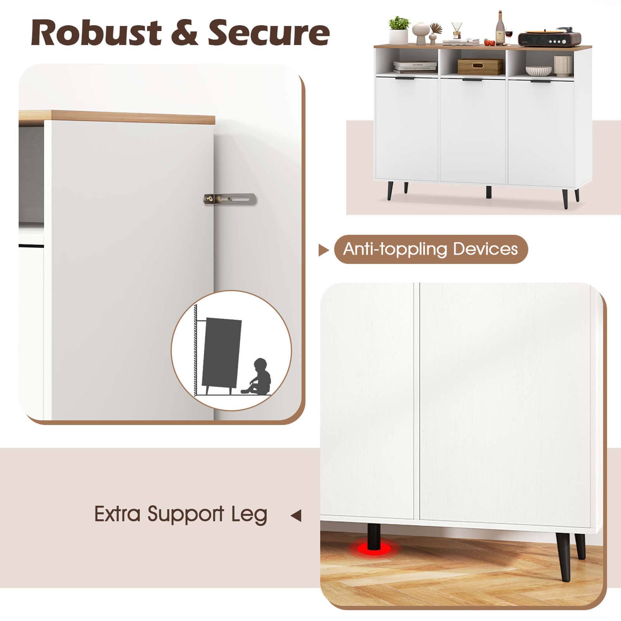 Robust & Secure Anti-toppling Devices Extra Support Leg