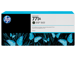 HP - 771A 775-ml Matte Black DesignJet Ink Cartridge, B6Y15A