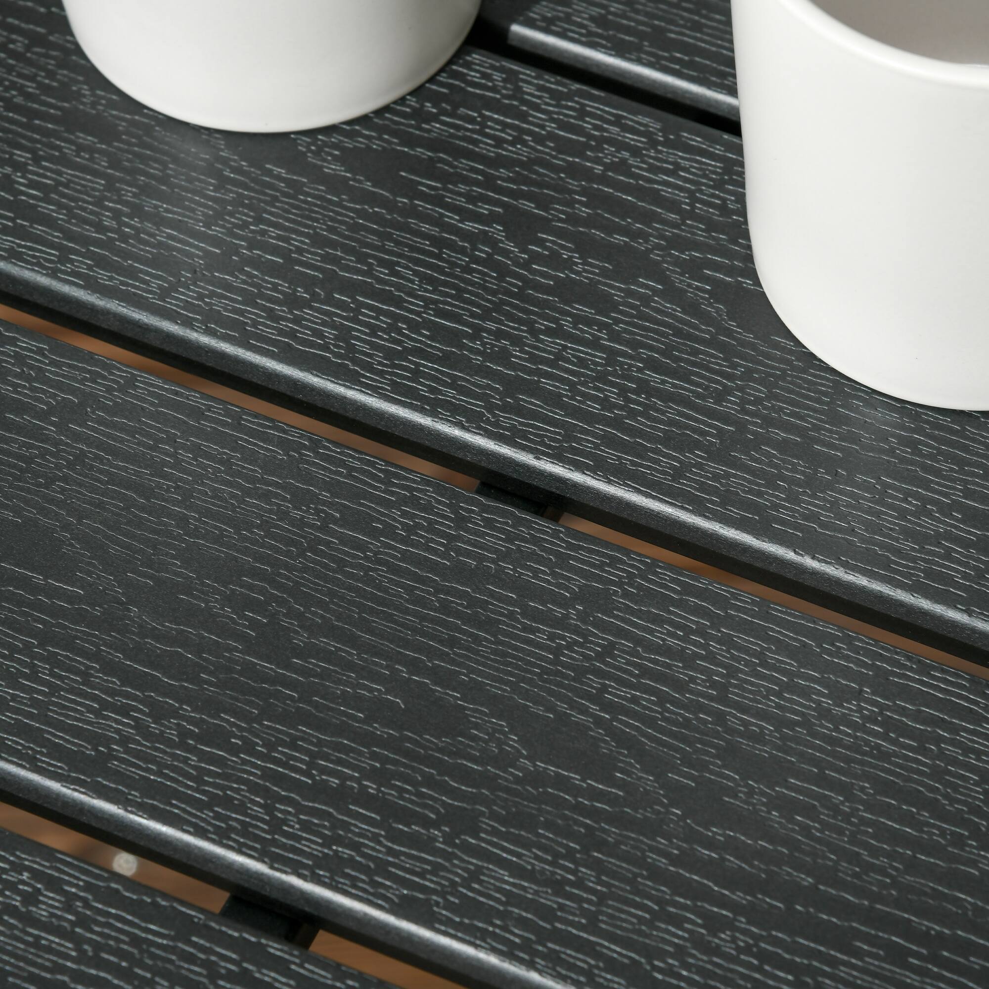 Alt View 8. Outsunny - Wicker Outdoor Patio Furniture Set, L-Shaped 7 Piece Outdoor Dining Sectional Sofa with Dining Table and Chair - Gray.