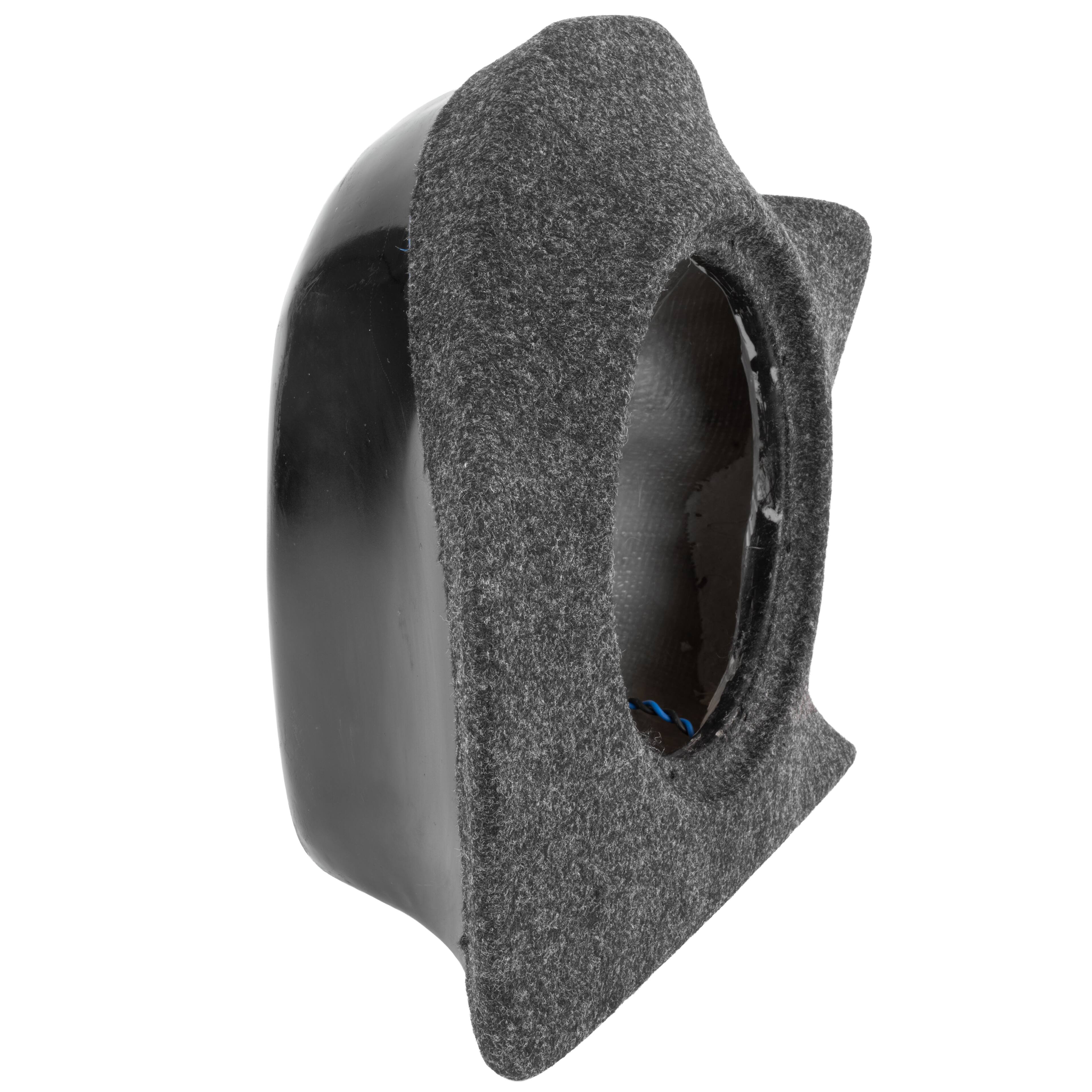 Angle. NVX - UBE-DOD-CHA-G7 BOOST Box Custom Fit 10in Empty Sealed Subwoofer Enclosure for select 2015-2023 Dodge Charger.