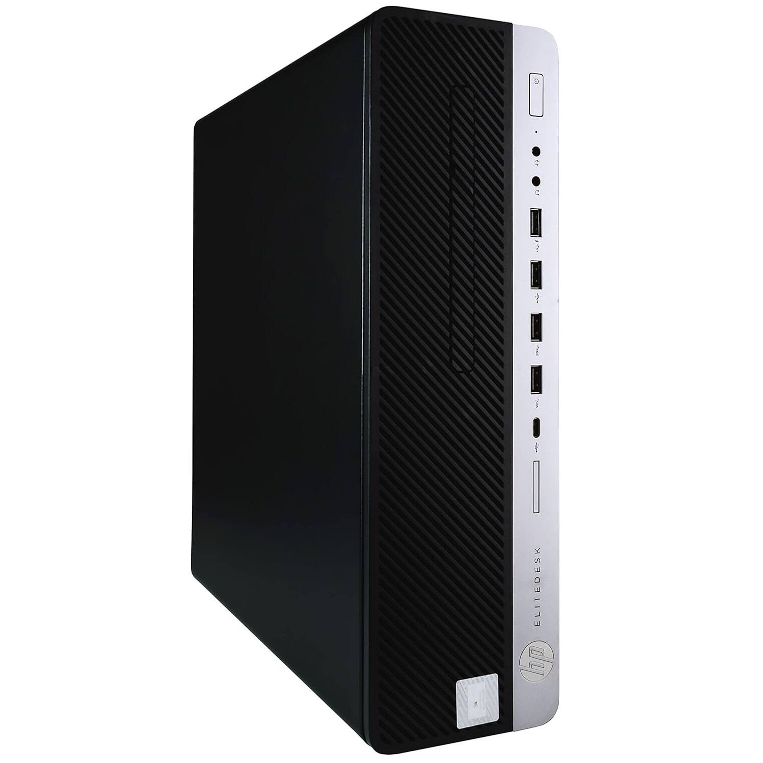 Angle. HP - HP ProDesk 600 G4 SFF Desktop PC, Hexa Intel Core i5-8500 up to 4.1GHz, 16GB DDR4 RAM, 500GB SSD, USB WiFi, Win11 Pro - Black.