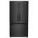 Front. Whirlpool - 25.2 Cu. Ft. French Door Refrigerator with Internal Water Dispenser - Black.