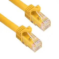Front. Sanoxy - SANOXY Cables and Adapters; 1ft Cat6a 600 MHz UTP Snagless Ethernet Network Patch Cable, Yellow - Yellow.