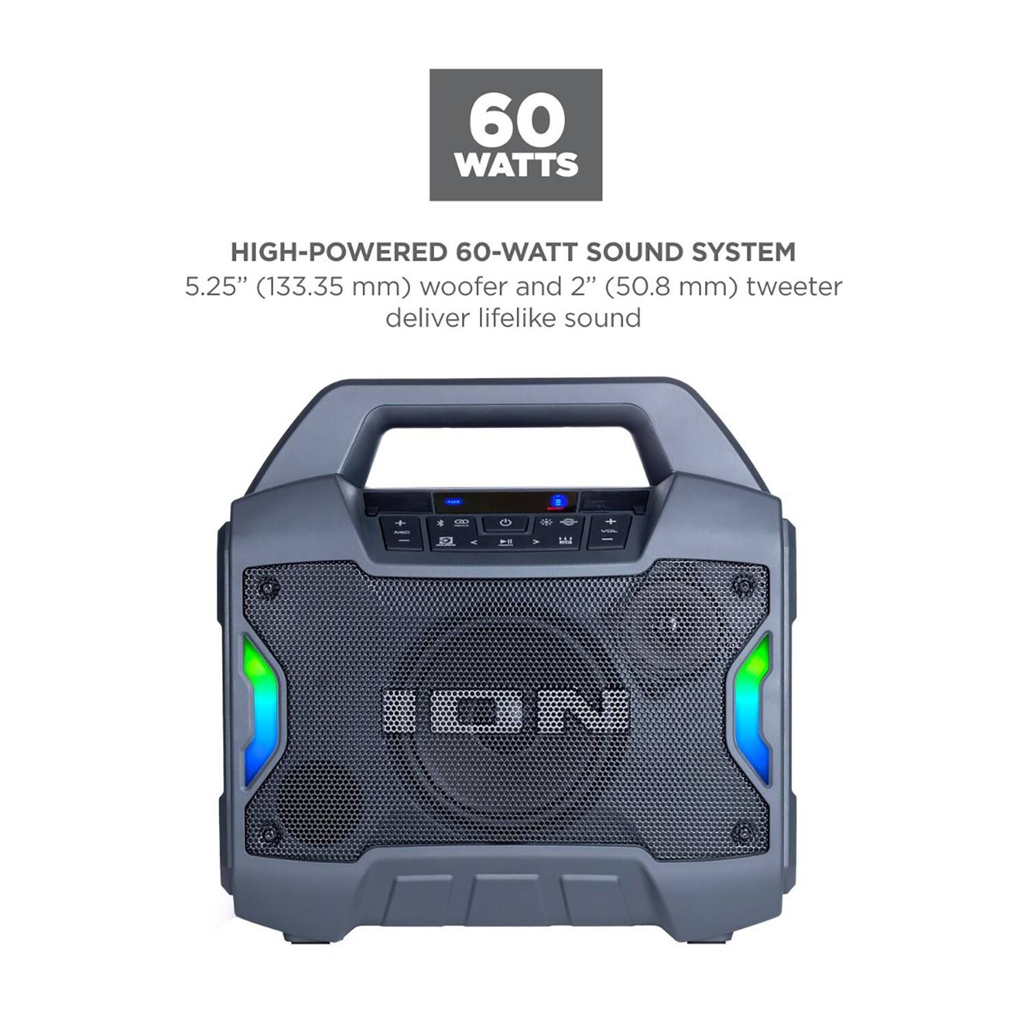 60 WATTS HIGH-POWERED 60-WATT SOUND SYSTEM  
5.25" (133.35 mm) woofer and 2" (50.8 mm) tweeter deliver lifelike sound