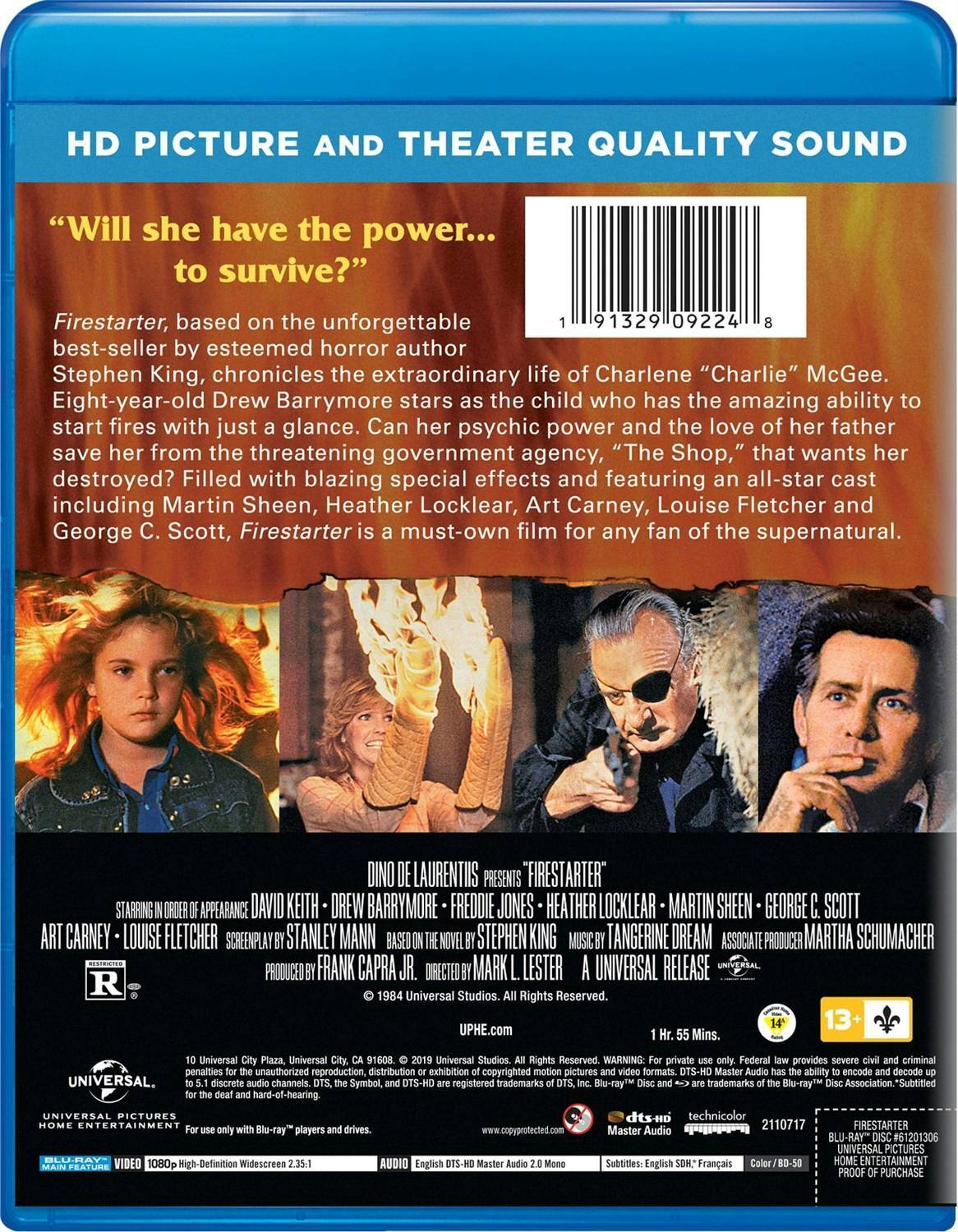 Back. Firestarter [Blu-ray].
