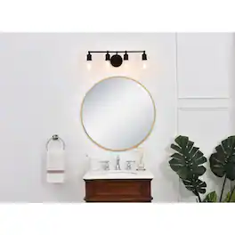 Living District - Serif 4 light Wall Sconce - Black