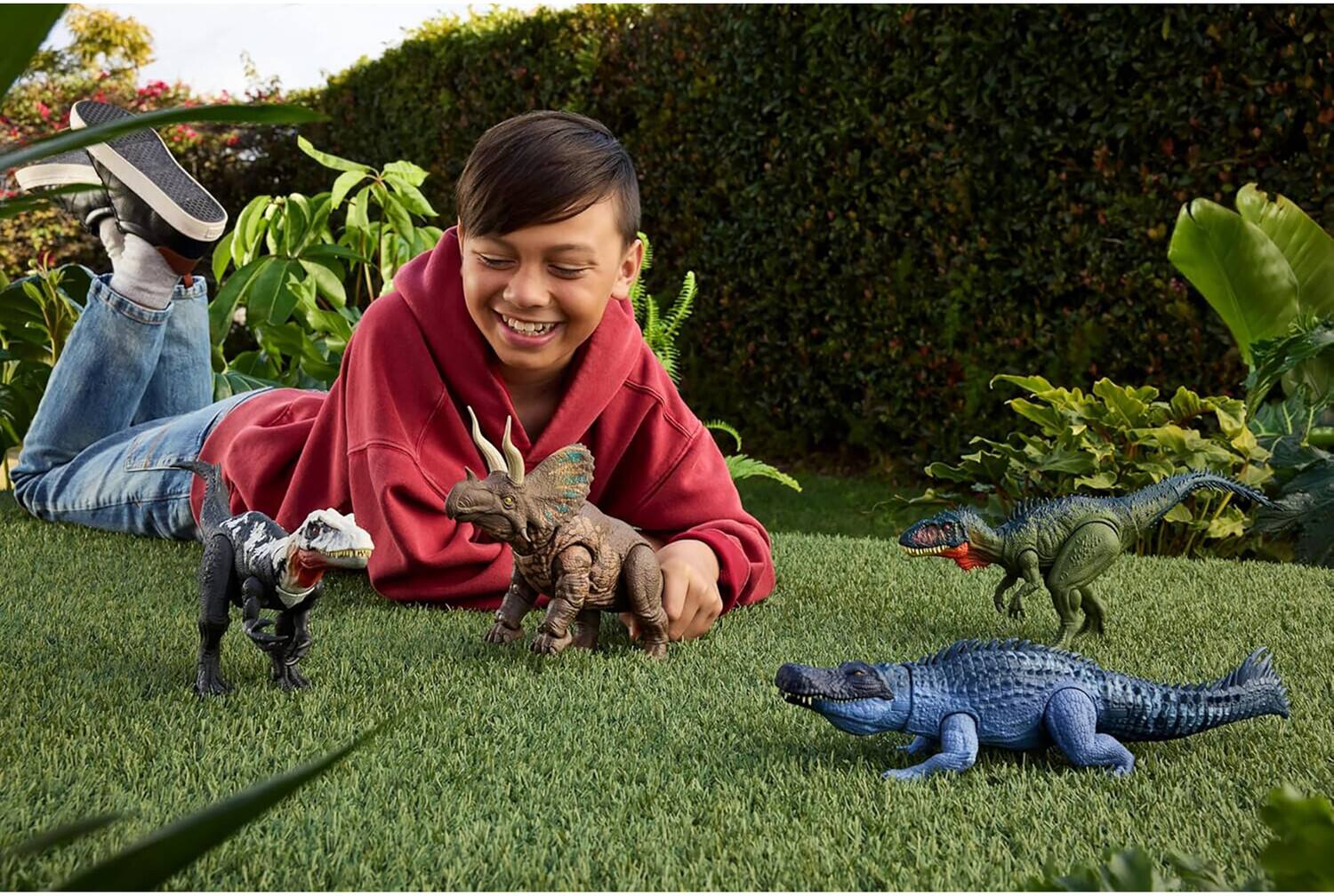 Alt View 1. Mattel - Jurassic World: Rebirth Gigantic Thrashers Chilantaisaurus   - COLLECTIBLES - Multicolor.