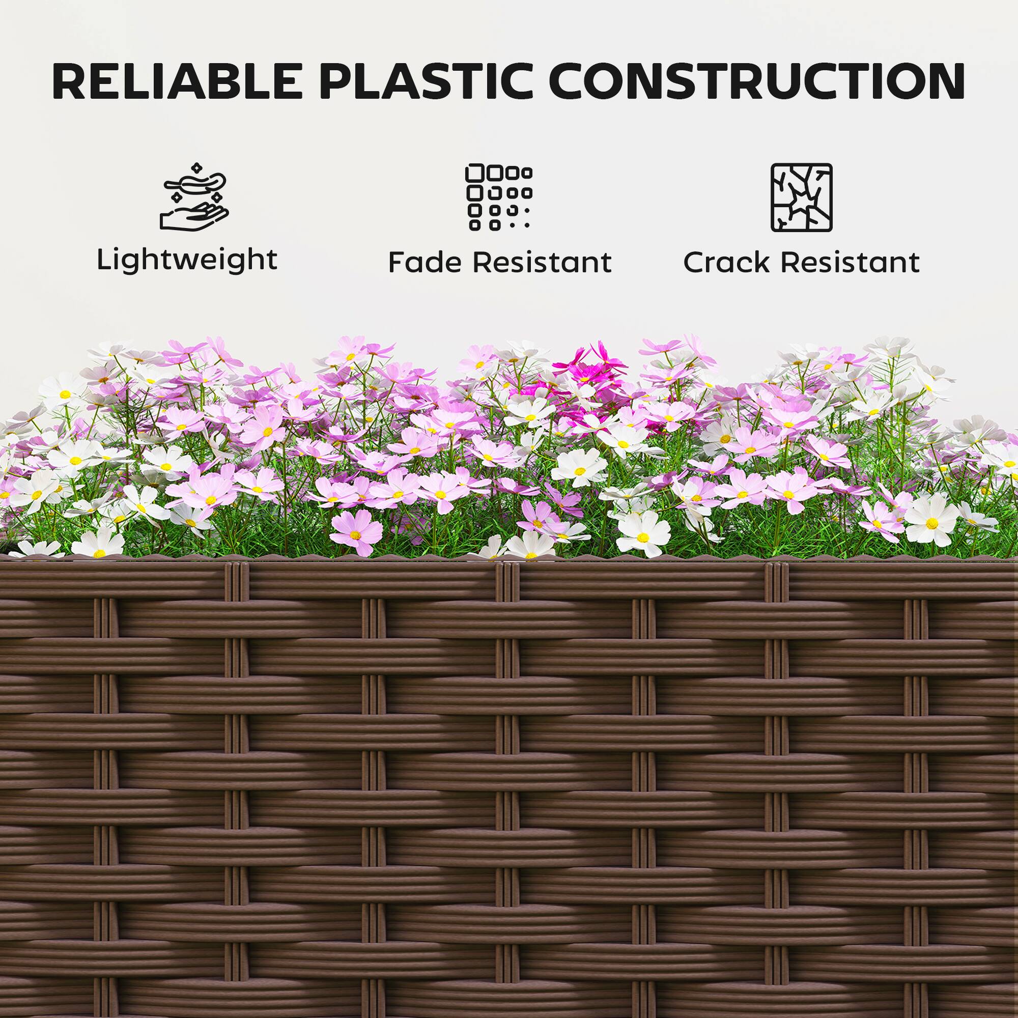 RELIABLE PLASTIC CONSTRUCTION

- Lightweight
- Fade Resistant
- Crack Resistant