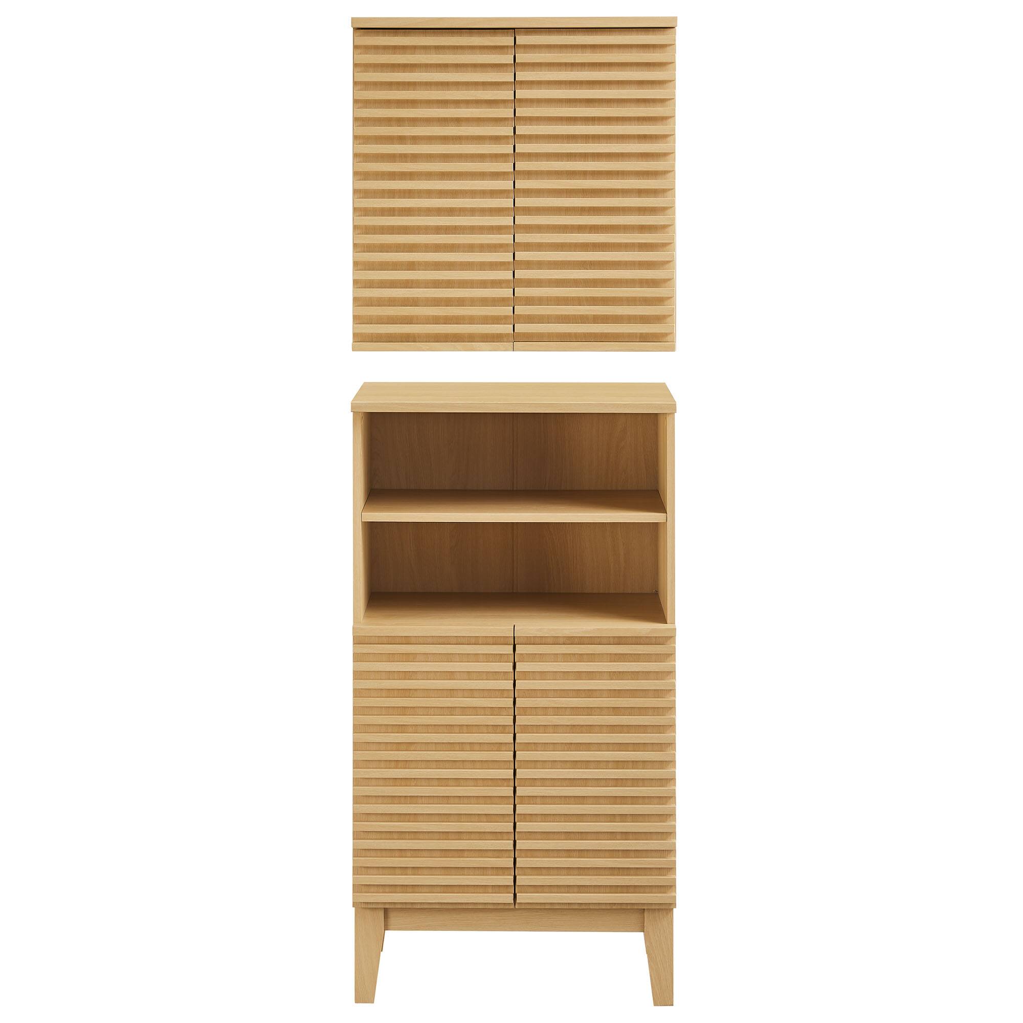 Alt View 5. Modway - Render Bathroom Cabinet Set by Modway - Oak.