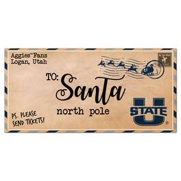 Fan Creations - Utah State Aggies 6'' x 12'' Letter to Santa Sign - Multicolor