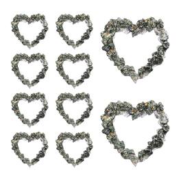 Unique Bargains - 10pcs Mini Vintage Picture Frames, 2in Resin Glow-in-dark Glitter Diamond Tiny Photo Frame for DIY - Black