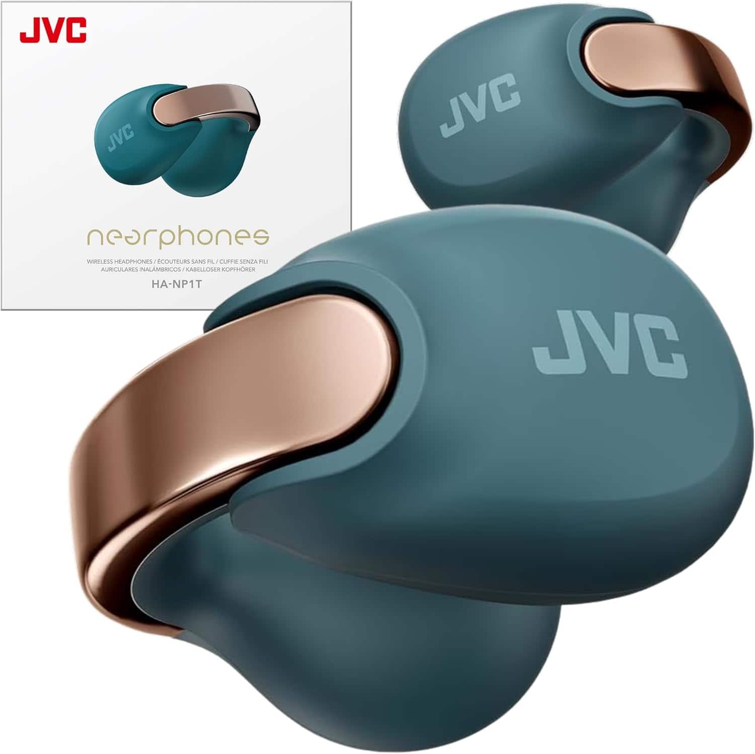 JVC - Nearphones Open-Ear Headphones HANP1TA - Blue