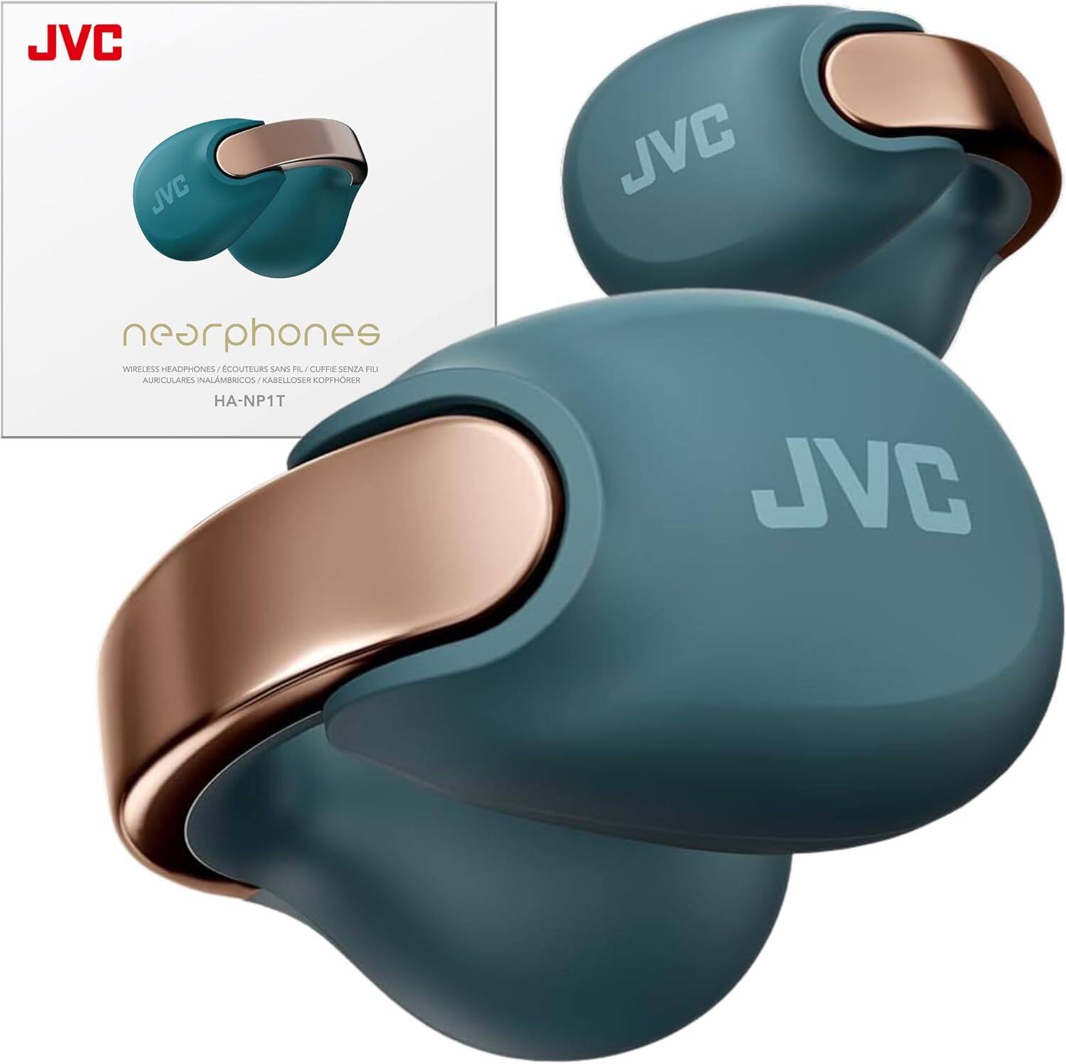 JVC - Nearphones Open-Ear Headphones HANP1TA - Blue