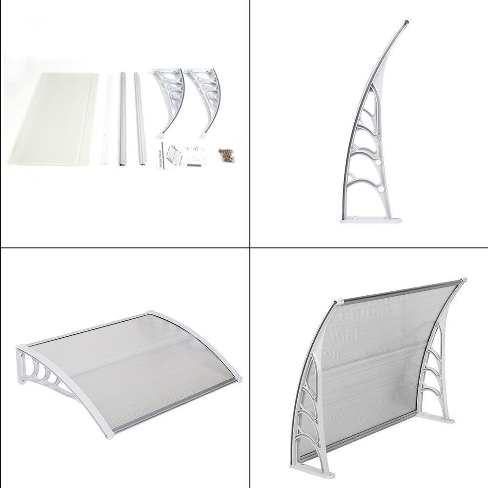 Alt View 1. Winado - 40"x32" Polycarbonate Cover Front Door Outdoor Patio Awning Canopy UV Rain Snow Sunlight Protection Hollow Sheet.