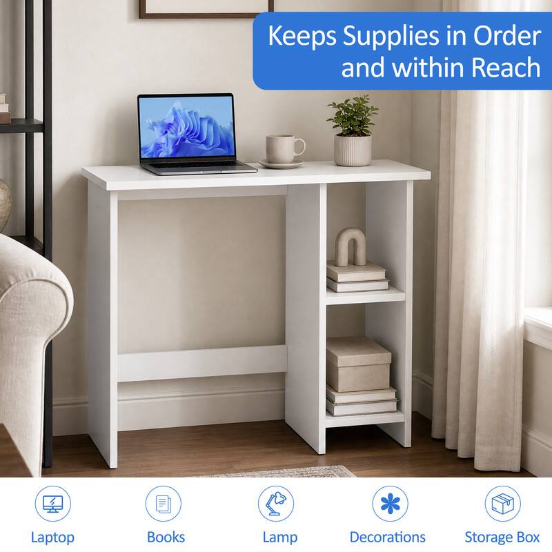 Keeps Supplies in Order and within Reach  
Laptop  
Books  
Lamp  
Decorations  
Storage Box