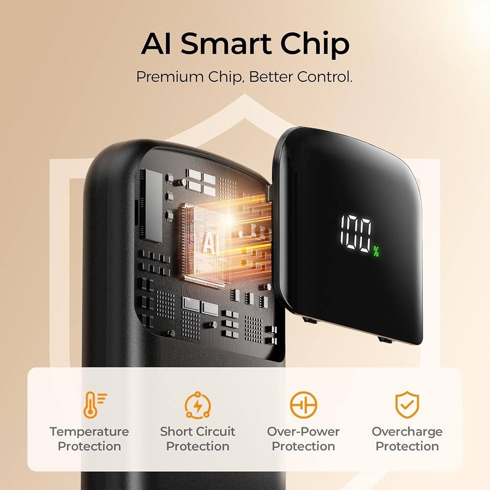 AI Smart Chip  
Premium Chip, Better Control.  

- Temperature Protection  
- Short Circuit Protection  
- Over-Power Protection  
- Overcharge Protection