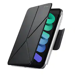 Pitaka - iPad mini 7 Case , Compatible with iPad mini 7 A17 Pro (2024)/iPad mini 6 (2021), 4 Standing Angles with Pencil Holder - Black