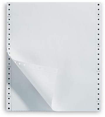 Staples - 1-Part Premium Bright Blank Computer Paper, 9.5" x 11", 20 lbs., 1000 Sheets/Carton - White