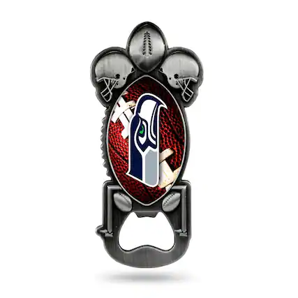 Front. Rico Industries - Seattle Football Seahawks Magnetic Beer Bottle Opener - twist-off/pry-off, soda pop bottle opener - Multi.