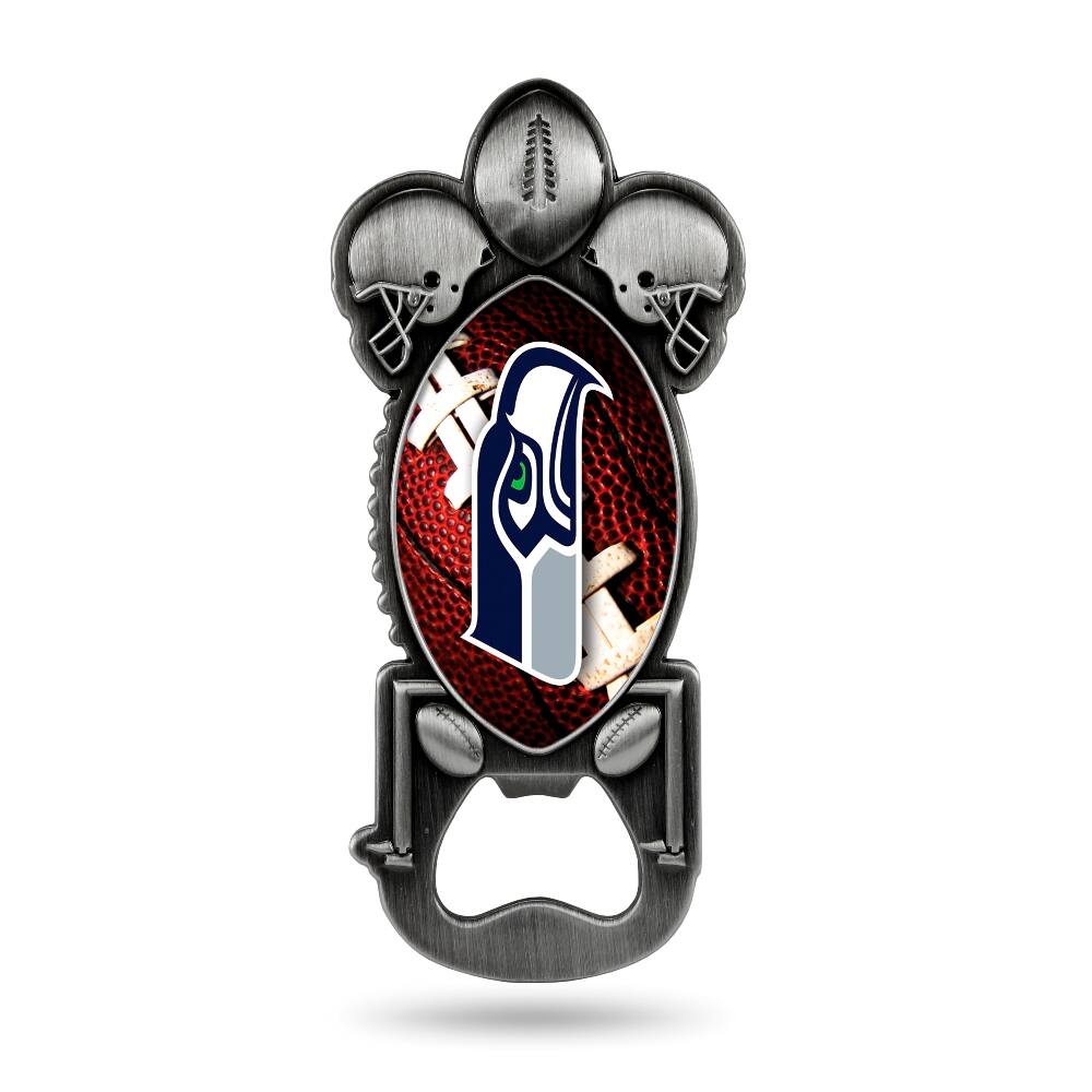 Front. Rico Industries - Seattle Football Seahawks Magnetic Beer Bottle Opener - twist-off/pry-off, soda pop bottle opener - Multi.