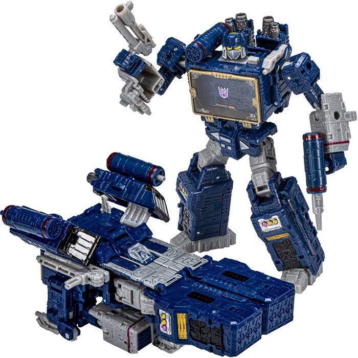 Alt View 5. Hasbro - Transformers Generations Legacy Voyager Soundwave Action Figure - Blue.