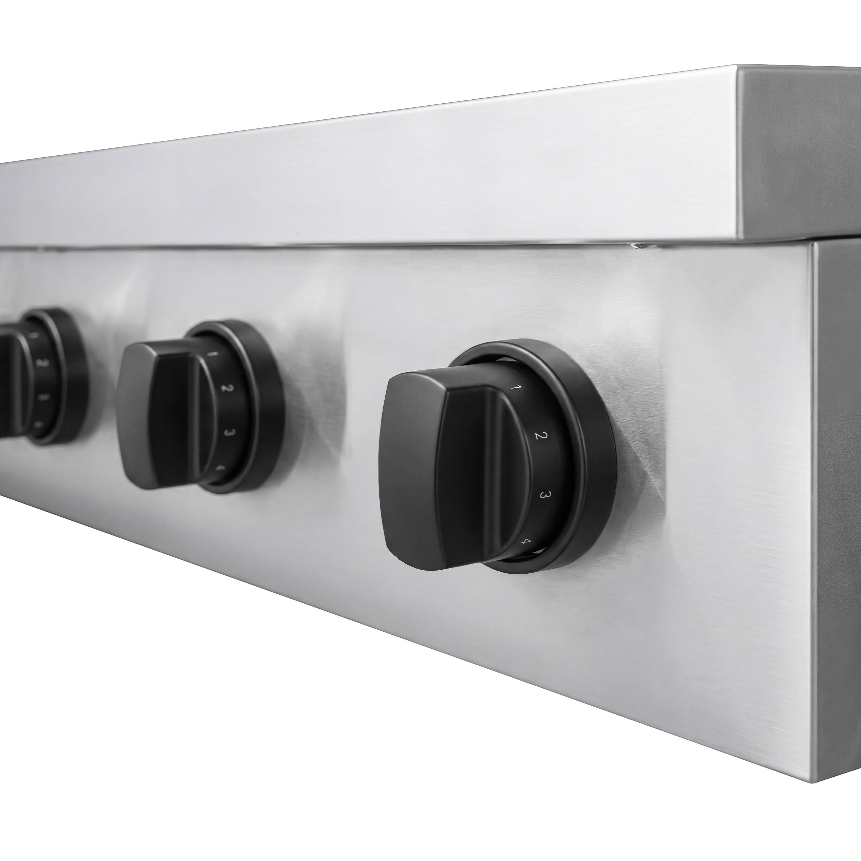 Alt View 7. ZLINE - Autograph 36 in. Paramount Built-in Induction Rangetop with 5 Elements in Stainless Steel and Matte Black Accents - Stainless Steel.