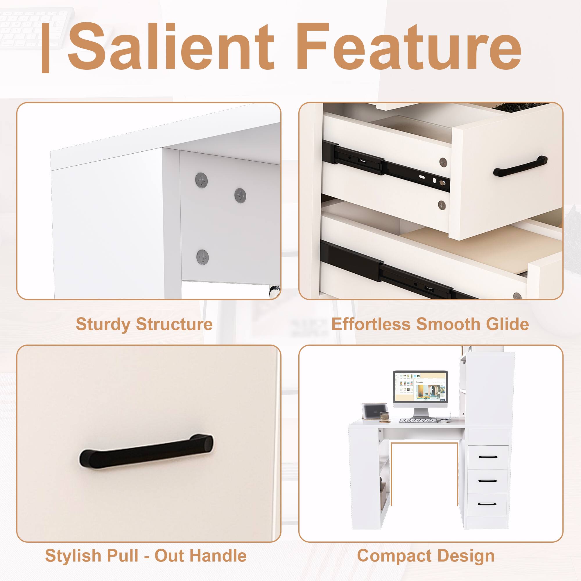 Salient Feature

- Sturdy Structure
- Effortless Smooth Glide
- Stylish Pull-Out Handle
- Compact Design