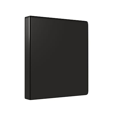 Front. Staples - 1 1/2" 3-Ring View Binder - Black.