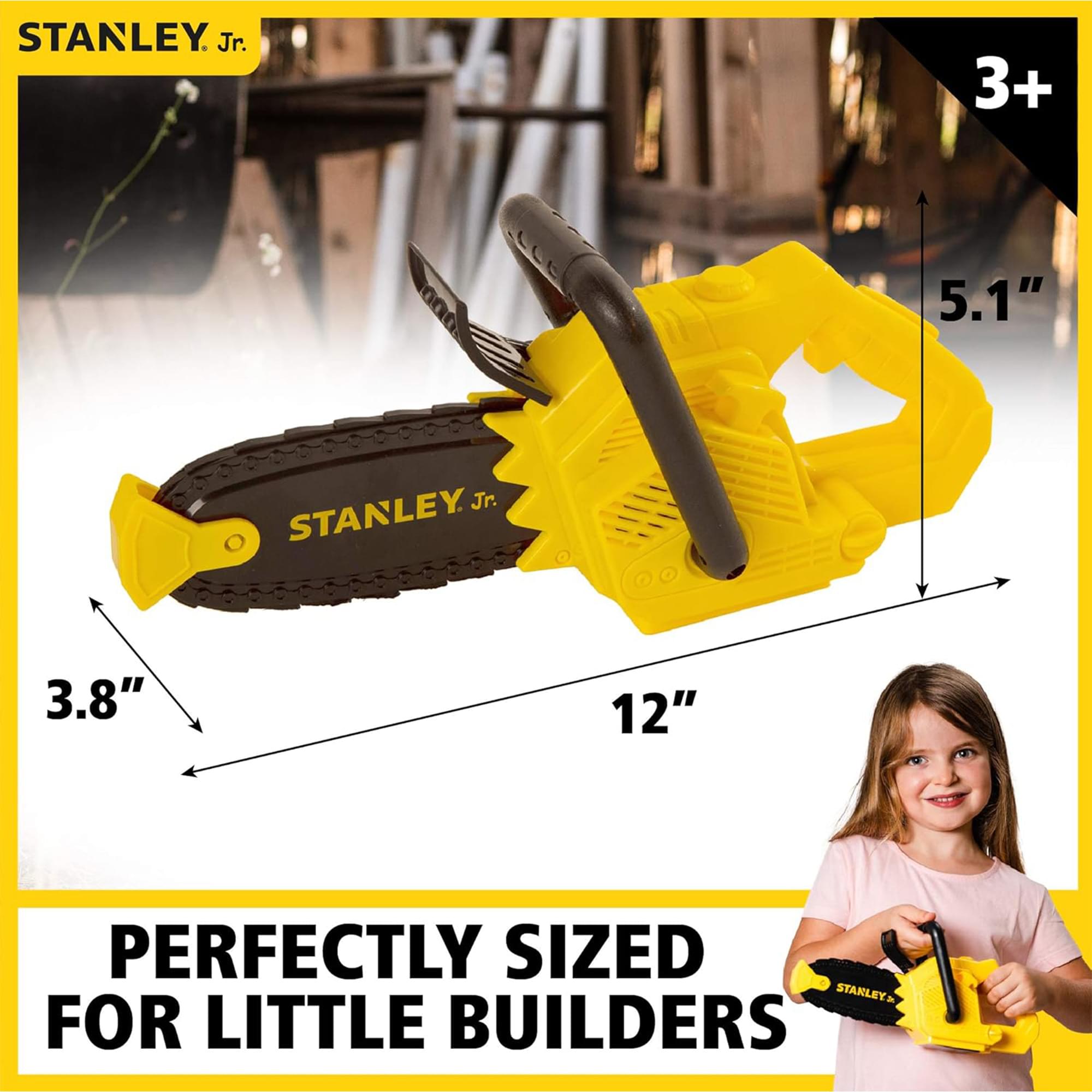 STANLEY Jr.  
3+  
5.1"  
STANLEY 3.8" 12"  
PERFECTLY SIZED FOR LITTLE BUILDERS