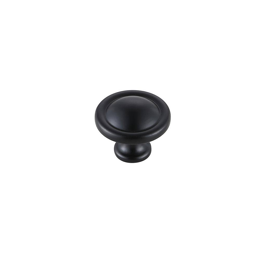 Back. Elegant Decor - Garlande 1.2" Diameter Matte Black Mushroom Knob Multipack (Set of 10) - Matte Black.