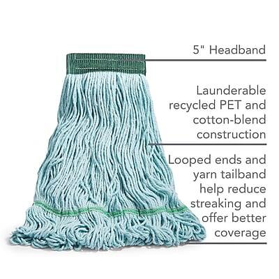5" Headband

- Launderable recycled PET and cotton-blend construction
- Looped ends and yarn tailband help reduce streaking and offer better coverage