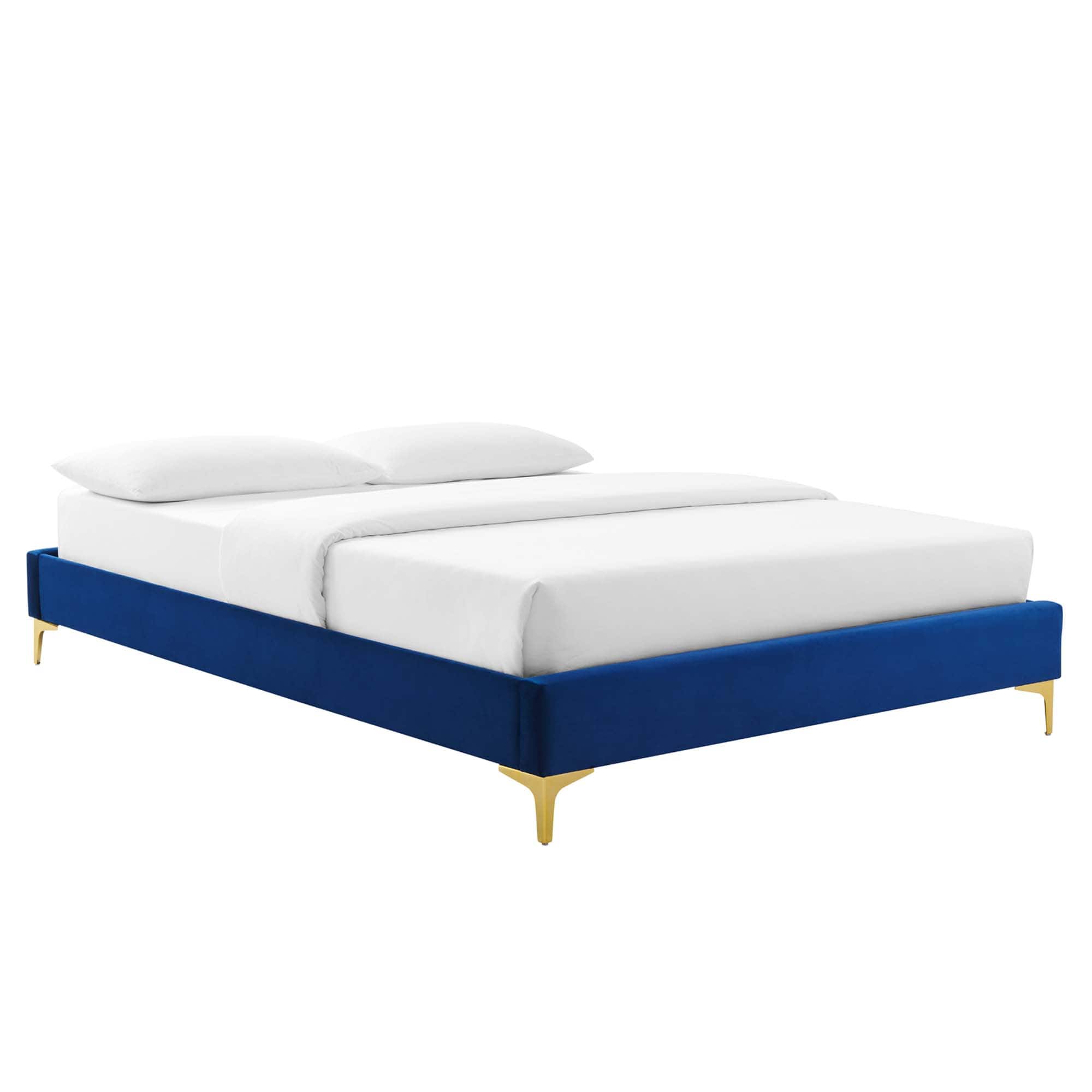 Modway - Sutton Performance Velvet Full Bed Frame - Blue
