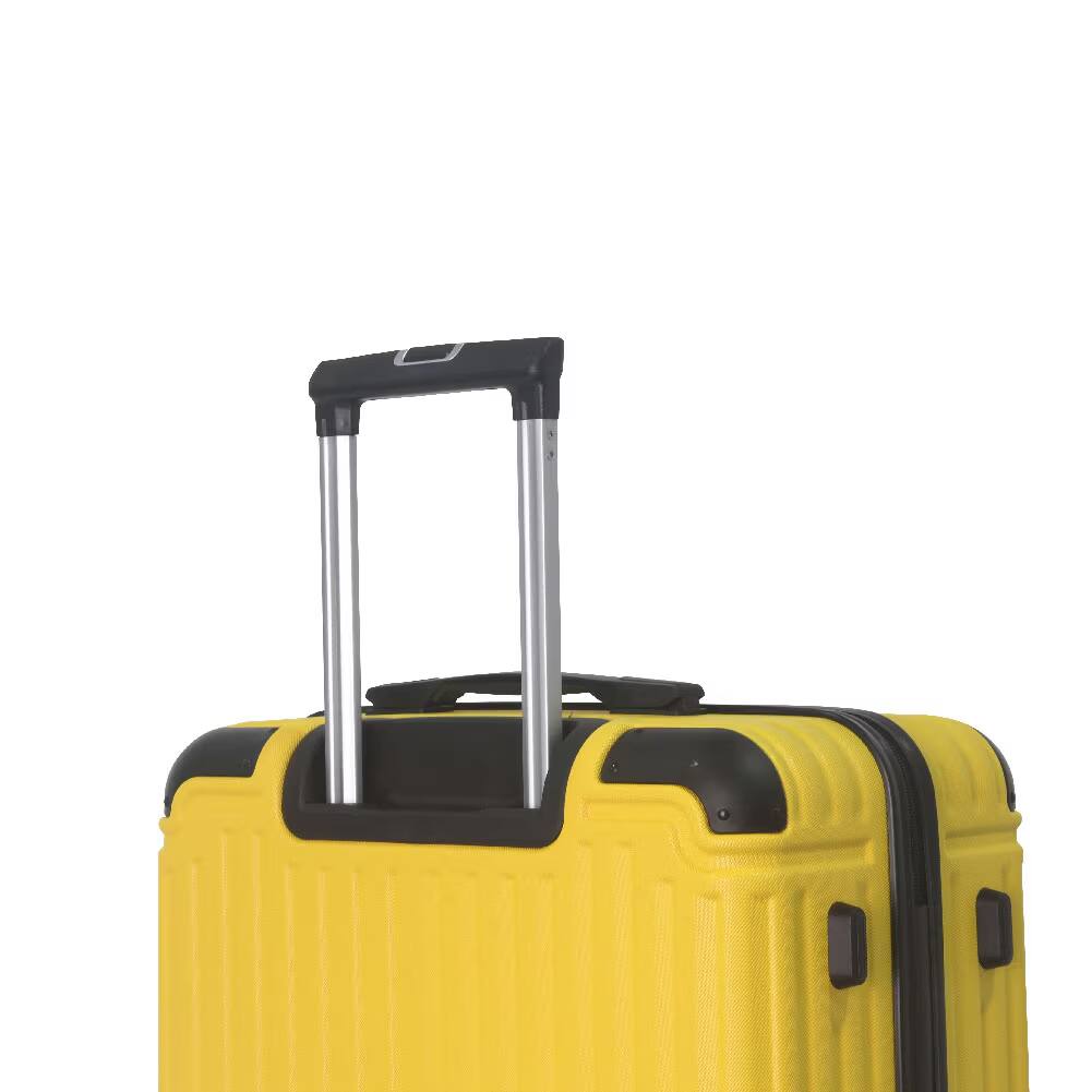 Alt View 7. Bestier - 3-Piece ABS Hardshell Luggage Set (20”/24”/28”) with TSA Lock, Silent Spinner Wheels & Telescopic Handle - Yellow.