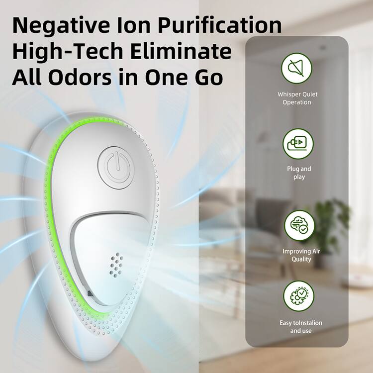 Negative Ion Purification  
High-Tech Eliminate All Odors in One Go  

- Whisper Quiet Operation  
- Plug and Play  
- Improving Air Quality  
- Easy Installation and Use