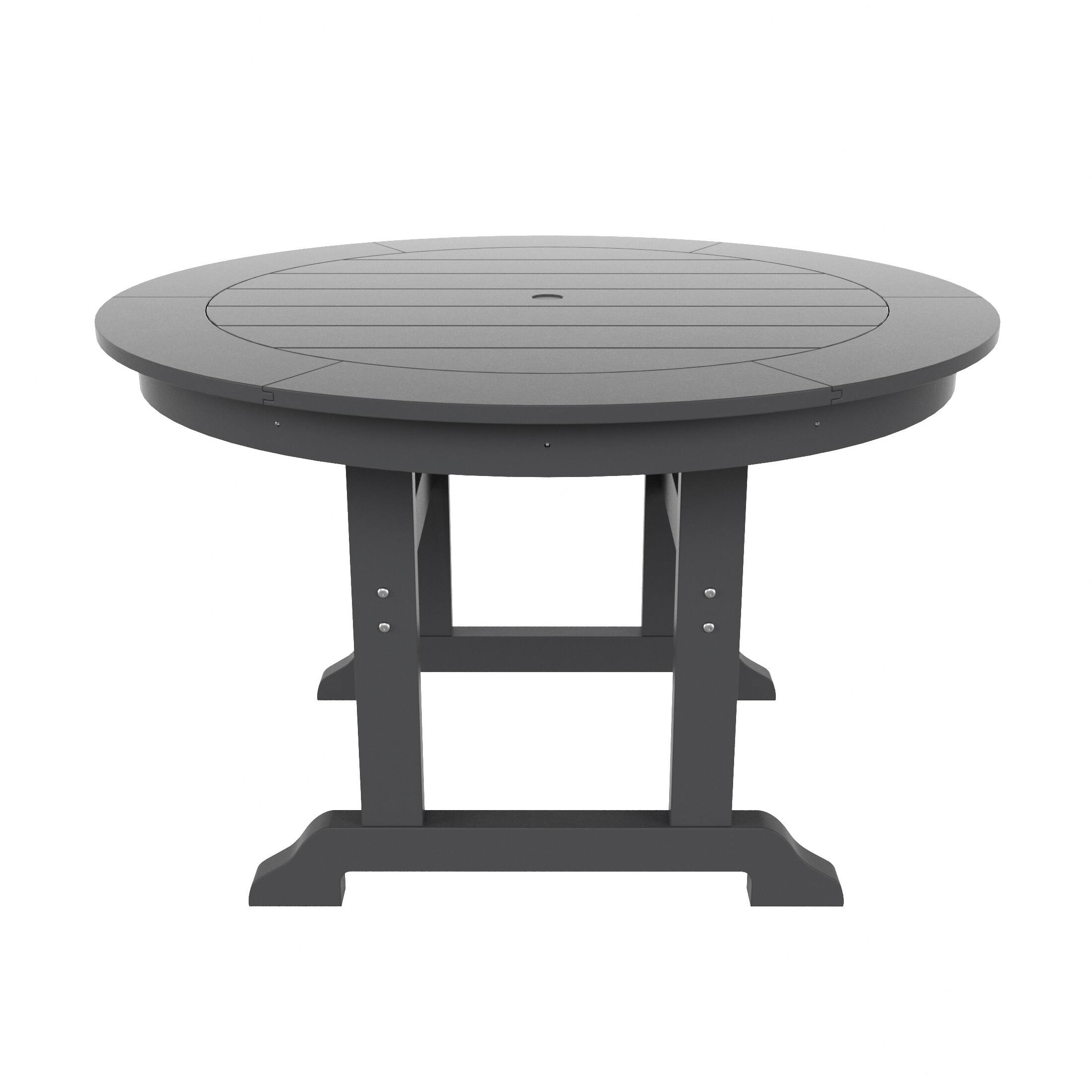 Back. WestinTrends - WestinTrends Malibu 47" Outdoor Patio Round Dining Table - Gray.