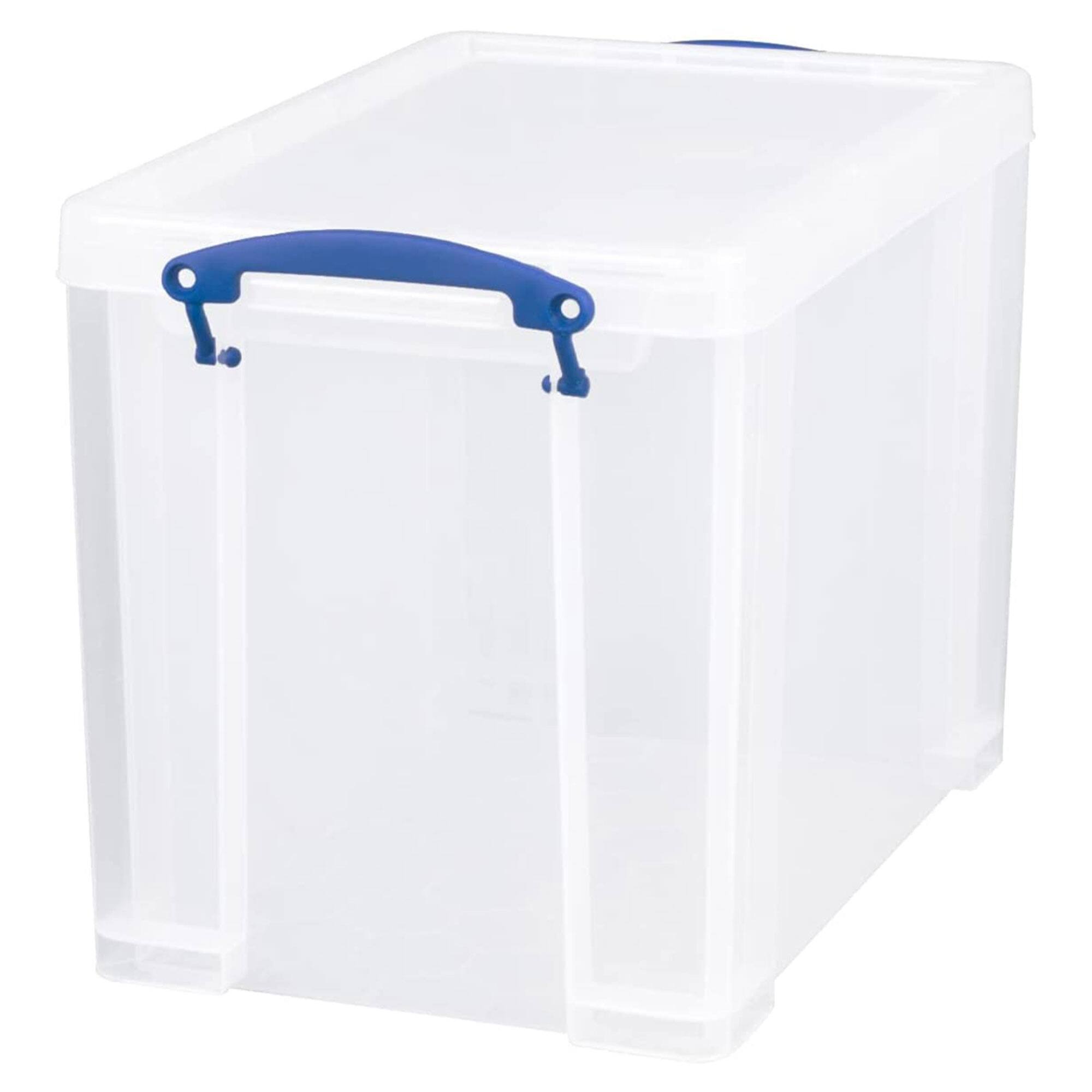 Alt View 10. Really Useful Box - Really Useful Box 19L Storage Container with Lid and Clip Lock Handles, (2 Pack) - Clear.