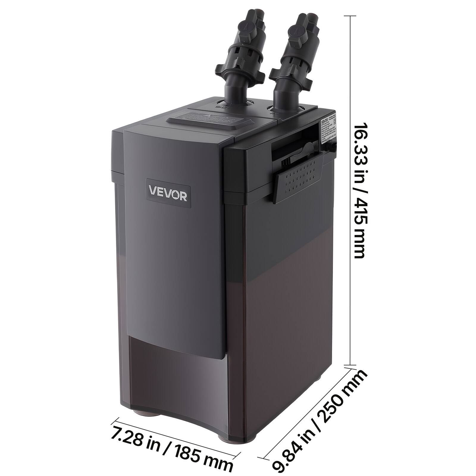 VEVOR

16.33 in / 415 mm

7.28 in / 185 mm

9.84 in / 250 mm