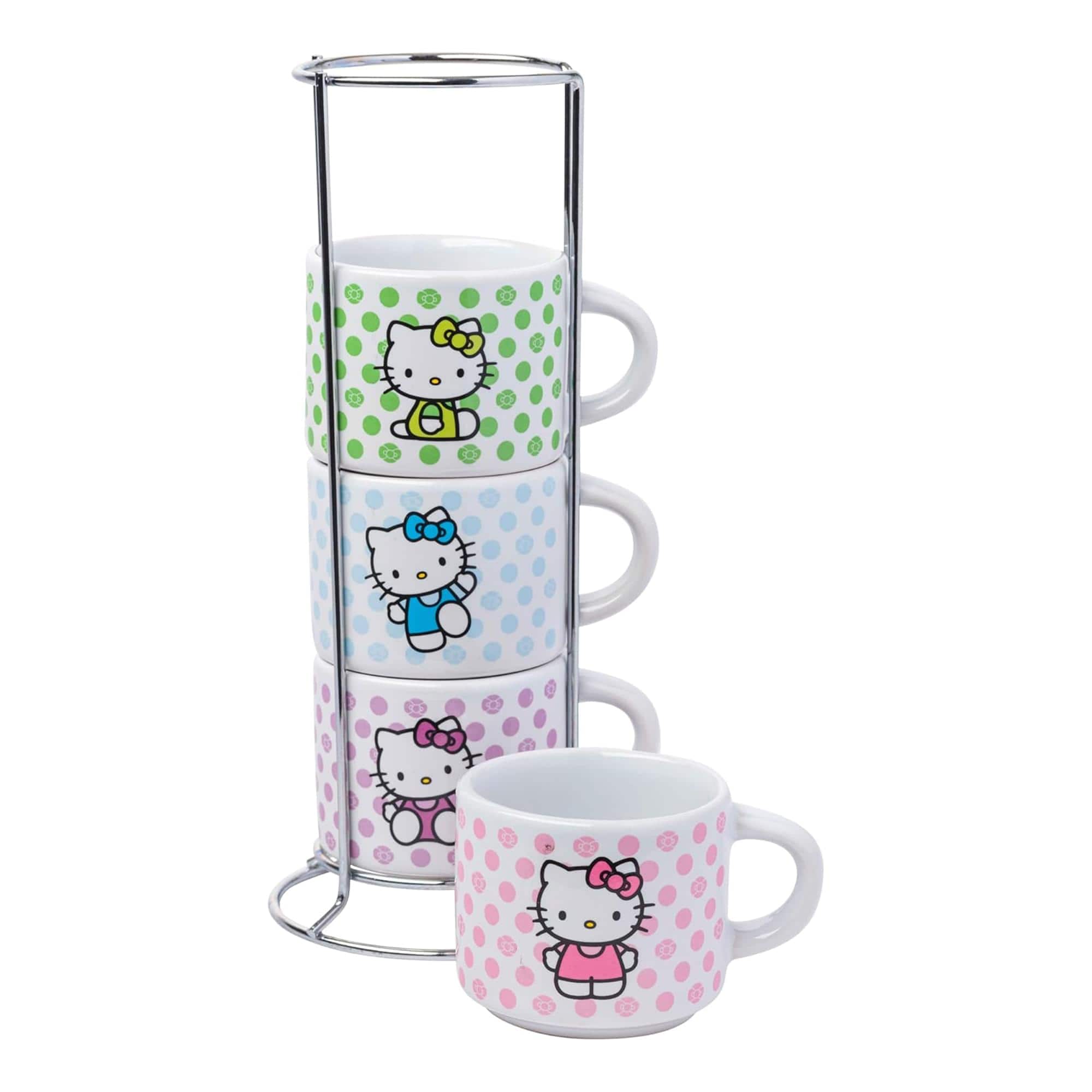 Silver Buffalo - Sanrio Hello Kitty Polka Dots 3oz Stackable Mug Set of 4 - White price history on PriceWatchPro