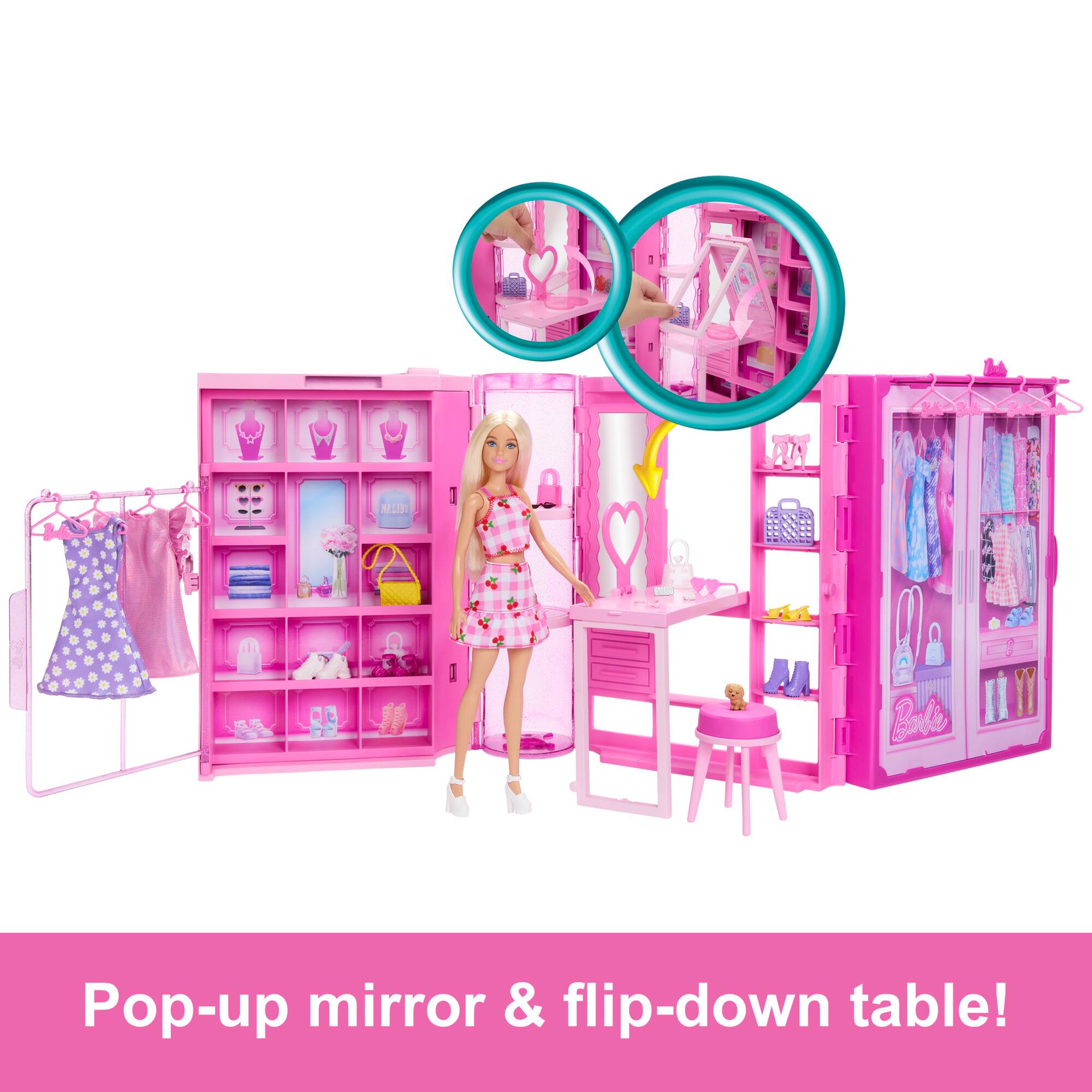 Pop-up mirror & flip-down table!