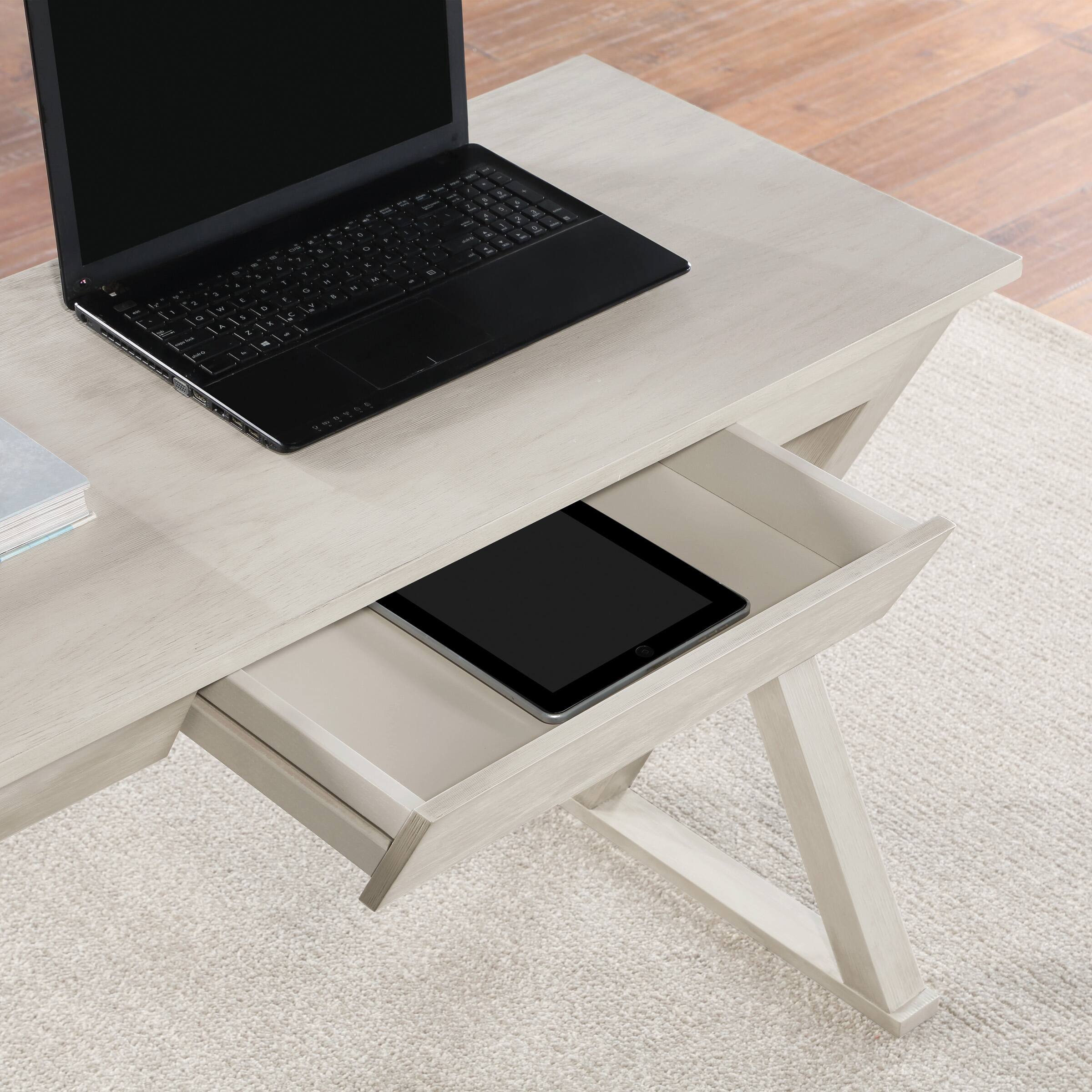 Alt View 2. OSP Home Furnishings - Marna Writing Desk - Weathered White.