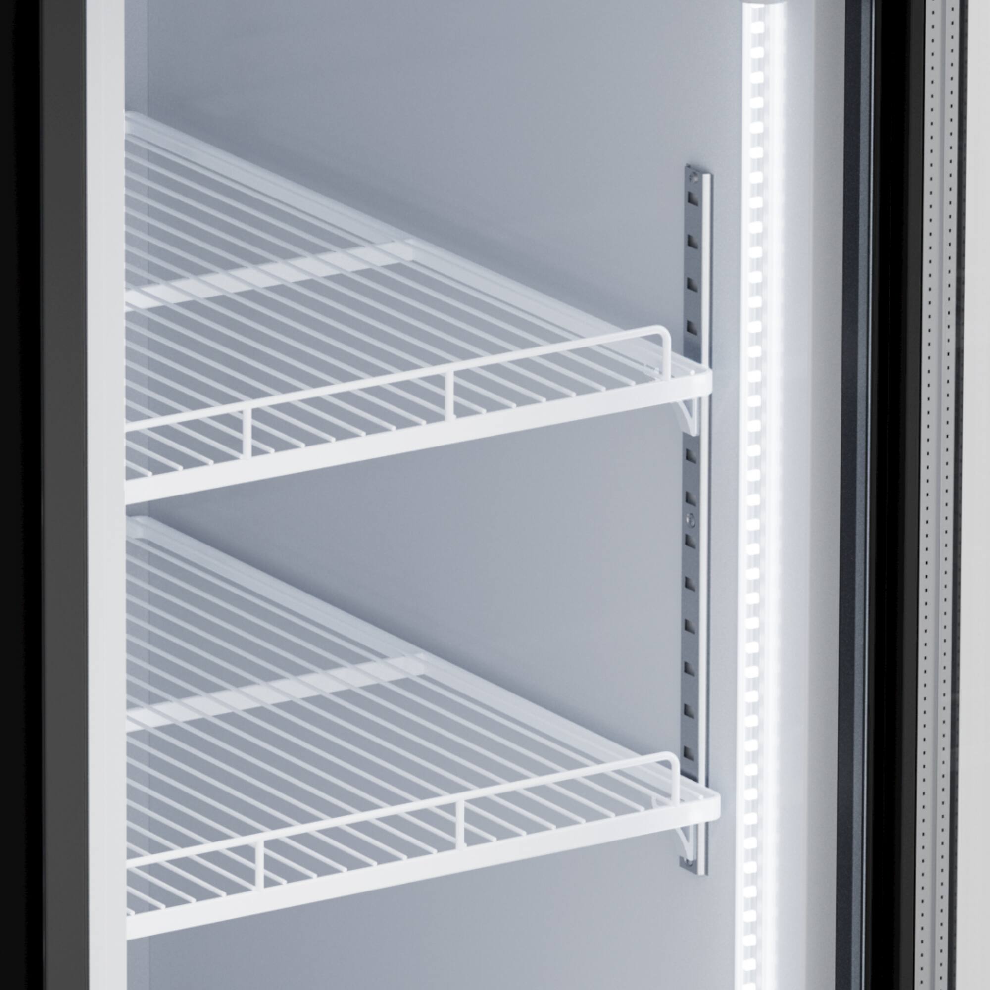 Alt View 3. Yeego - Commercial Back Bar Cooler, 12 Cu.Ft Beverage Fridge with Glass Door,  Adjustable Shelves, Frost-free，LED Display - Black.