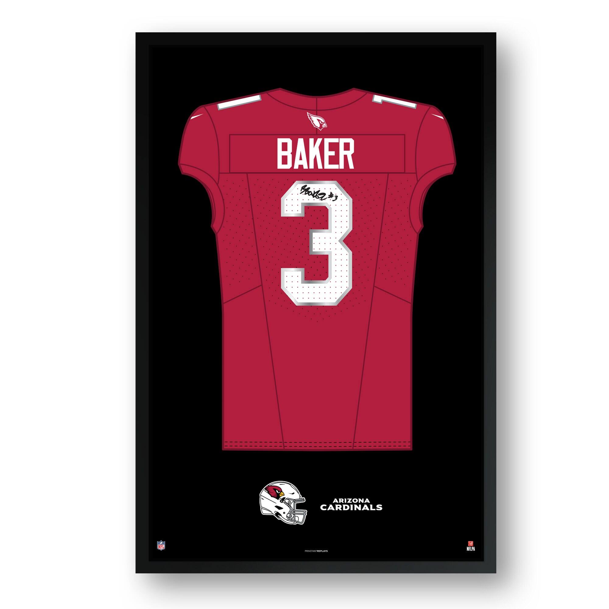 Budda Baker Arizona Cardinals Facsimile Signature Framed Jersey Art Print