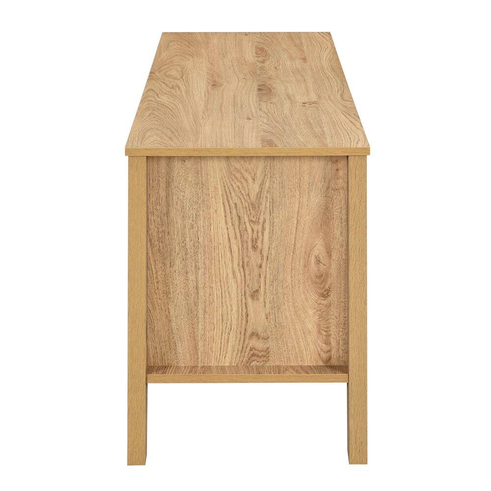 Alt View 2. New Classic Furniture - Thayer Wood TV Console with Two Doors in Natural/Beige - Brown.