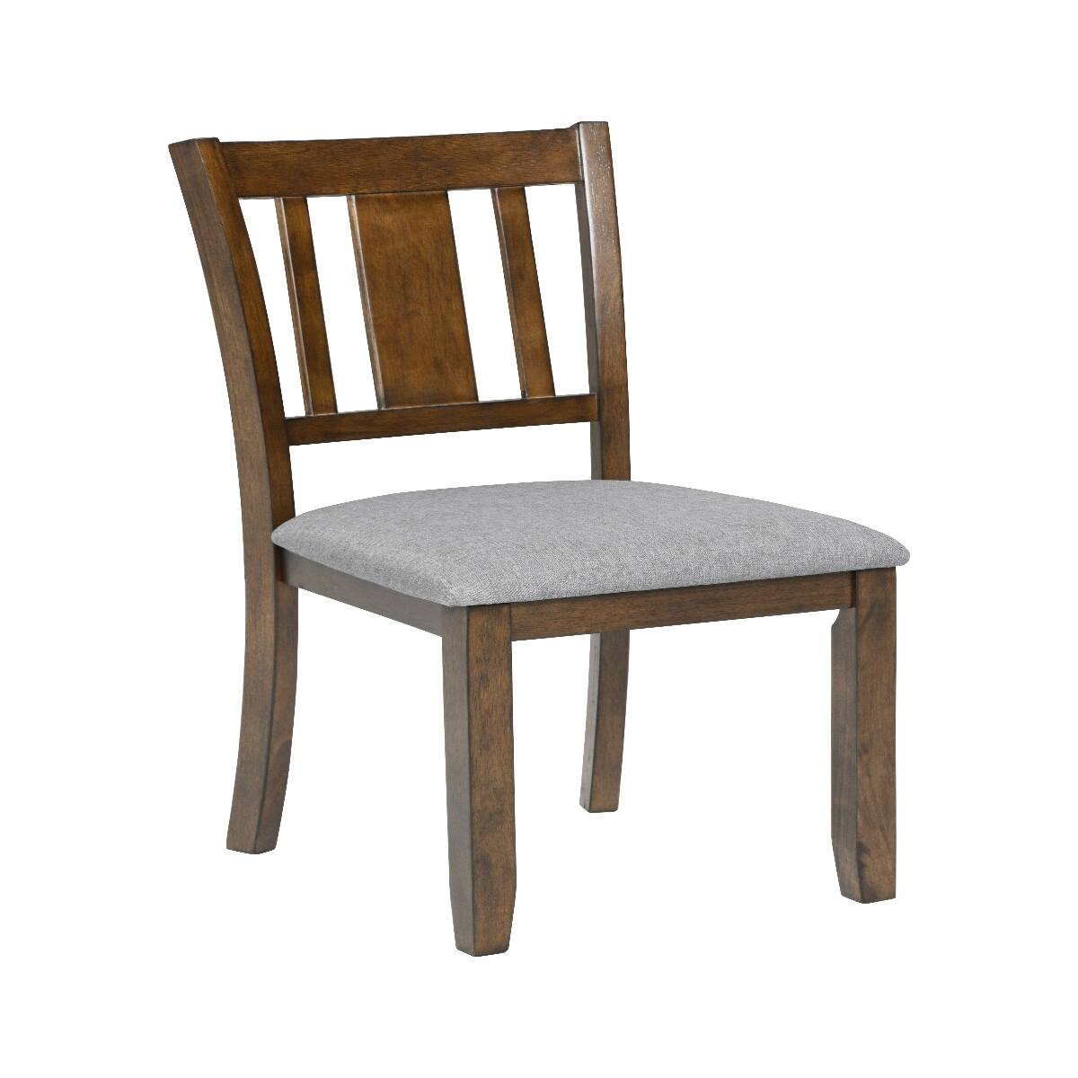 Alt View 7. Loheer - Loheer 5 Piece Dining Table Set for 4, Square Walnut Wood Table with Upholstered Chairs - Walnut.