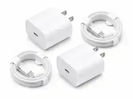 Core Tech - 2-Pack 20W USB-C Fast Charger PD Wall Adapter with USB-C to USB-C Cable – Fast Charging for Samsung, iPhone 15, iPad - White